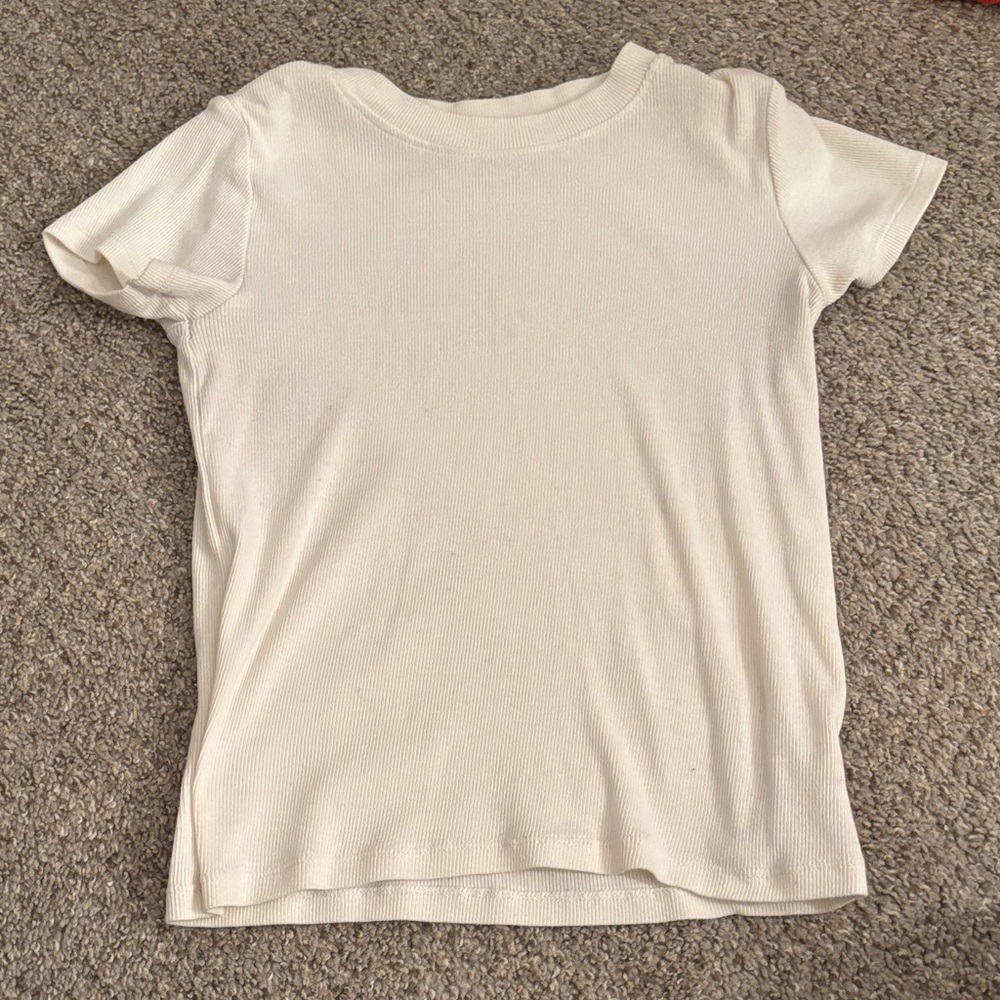 H&M Kids Ivory Short Sleeve Tee